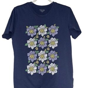 Pretty Rebellious Navy Floral Tee